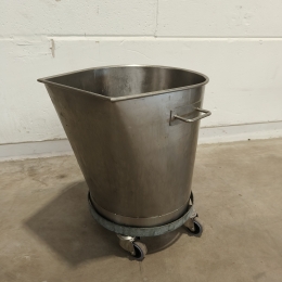 Stainless steel tub on cart